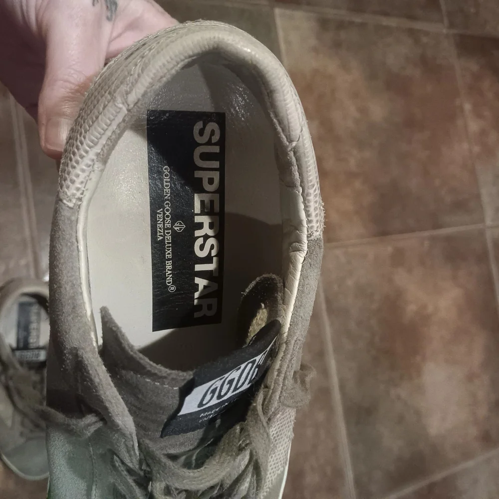 Golden Goose Tan Suede Sneakers with Cream Star - Picture 3 of 5
